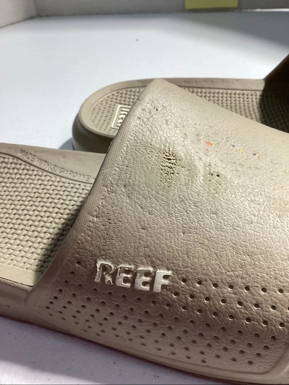 Reef Men’s Slide Sandals in Taupe Beige
